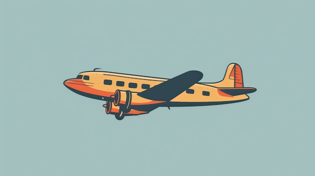 Free photo comic style airplane illustration