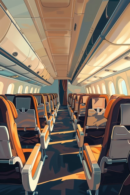 Free Photo comic style airplane illustration