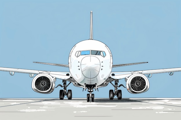 Free photo comic style airplane illustration