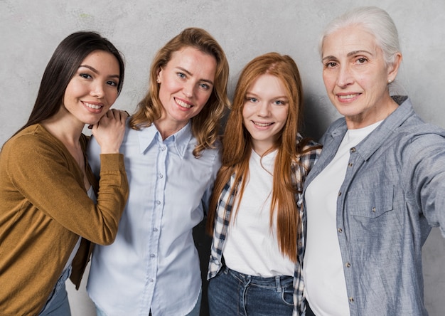 Community of beautiful women posing together