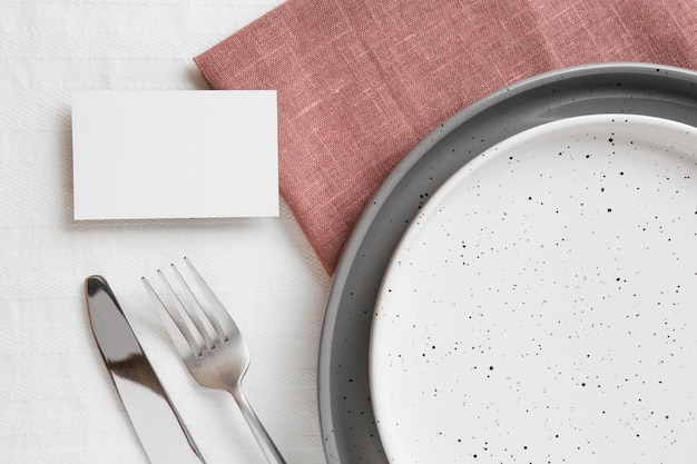 Free Photo composition of beautiful tableware on the table