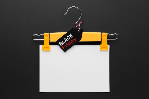 Free photo composition of black friday elements with empty card