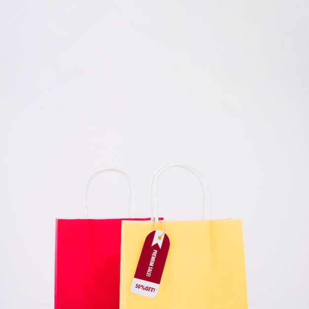 Free photo composition for black friday with bags