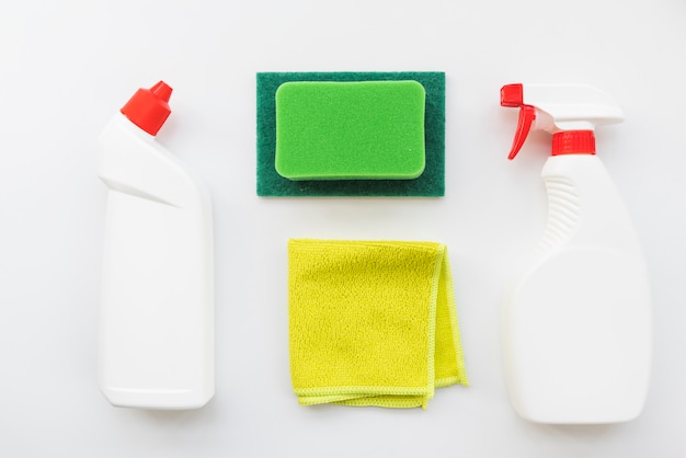 Free photo composition of cleaning objects