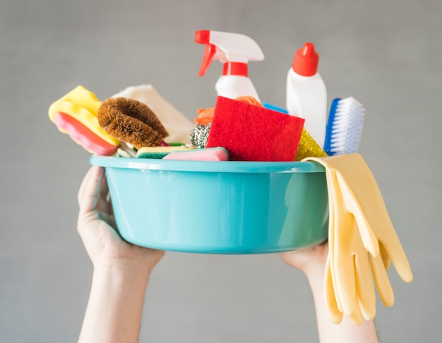 Free Photo composition of cleaning objects