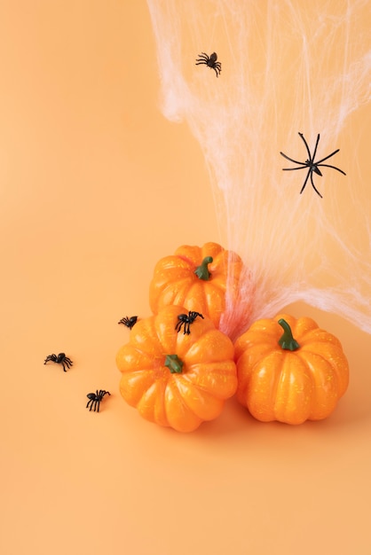 Composition of creative halloween elements