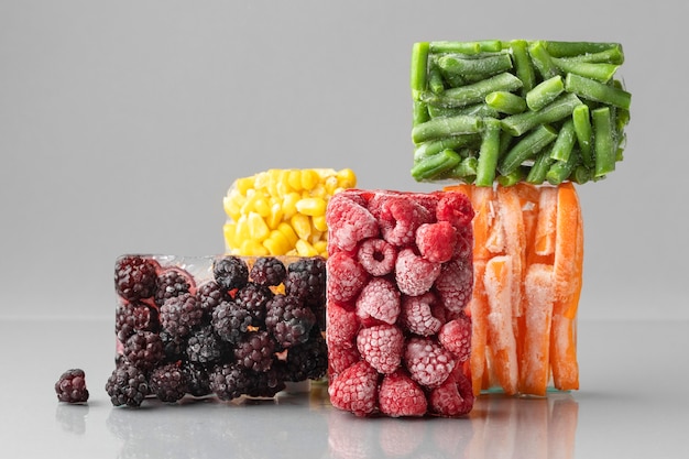 Free photo composition of delicious frozen food