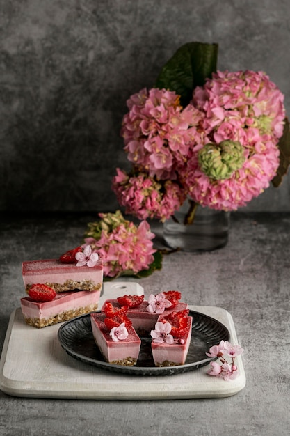 Free photo composition of delicious sweet goodies