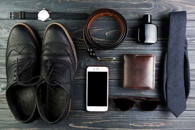 Composition for fathers day with accessories