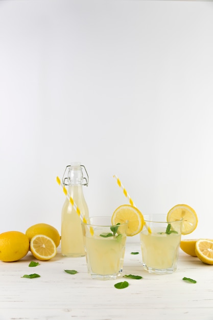 Free Photo composition of fresh homemade lemonade arrangement