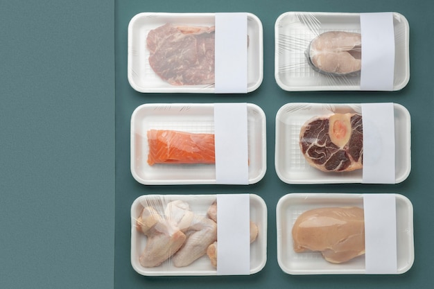 Free photo composition of healthy frozen food