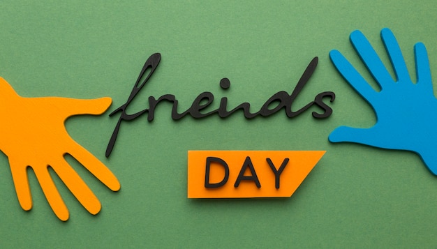 Free photo composition of still life friendship day elements