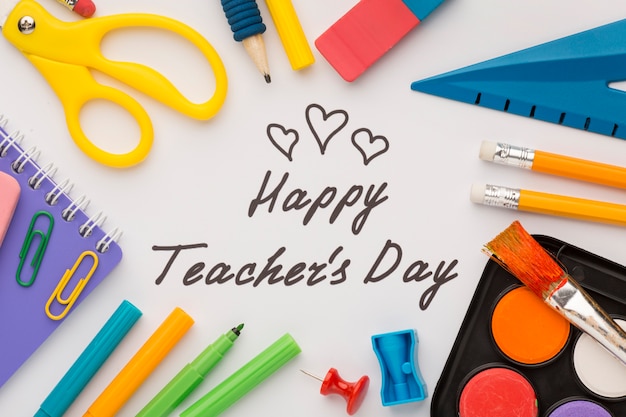 Free Photo composition of teacher's day elements