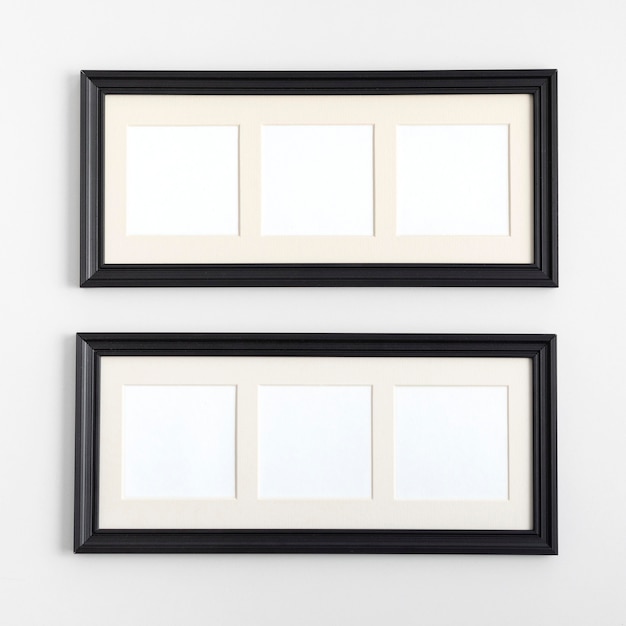 Free Photo composition with empty frames indoors