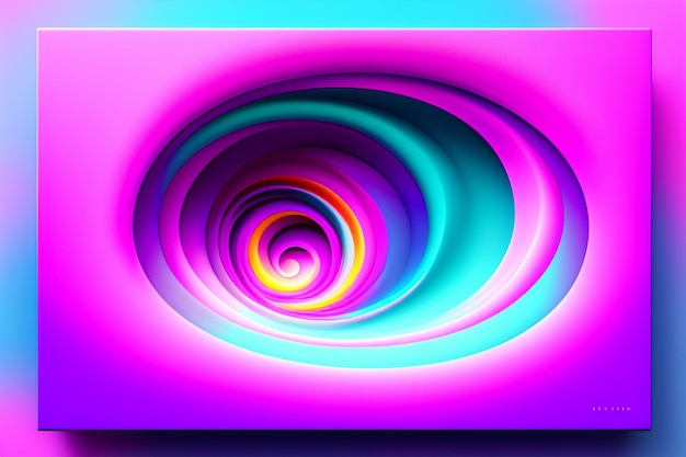 Free photo a computer generated image of a spiral with a blue and pink background.