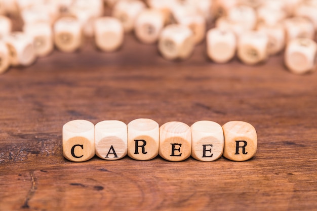 Free Photo concept of career made from wooden dices