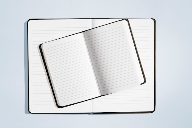 Free photo concept design of notebooks top view