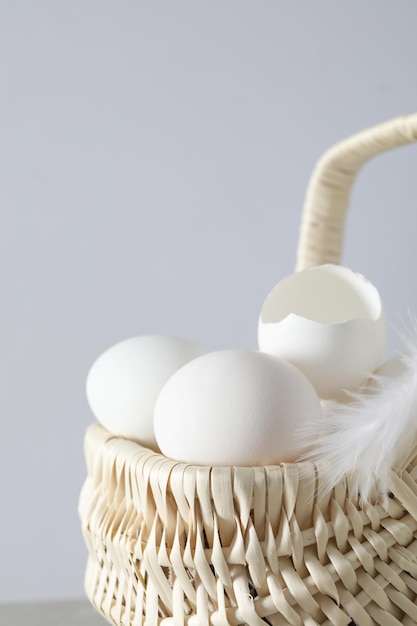 Free photo concept of fresh and natural farm product eggs