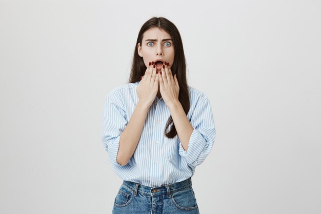 Concerned woman hear bad news