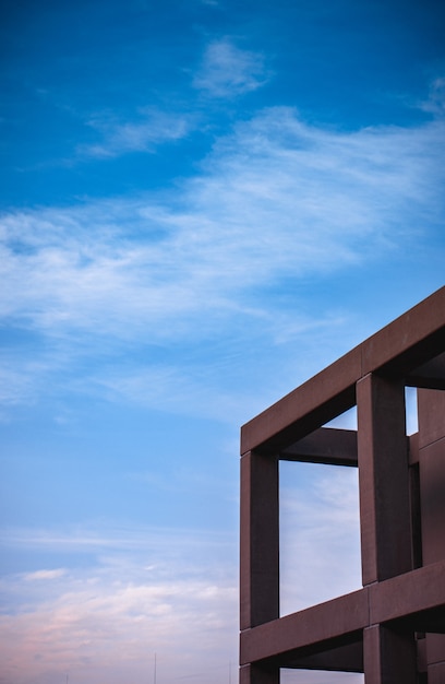 Concrete building with pillars