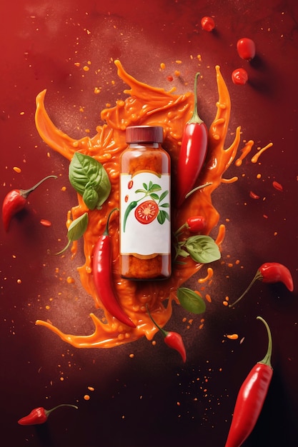 Free photo condiment flavor based on chili pepper