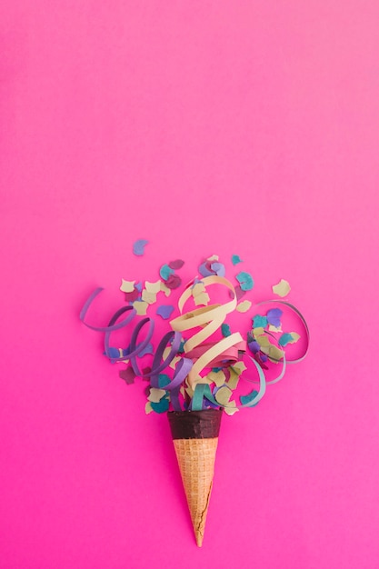 Free photo confetti ice cream