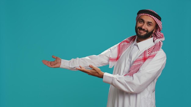 Confident guy in national costume