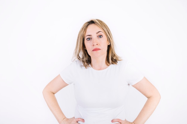 Confident woman looking at camera