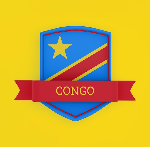 Free photo congo flag with banner