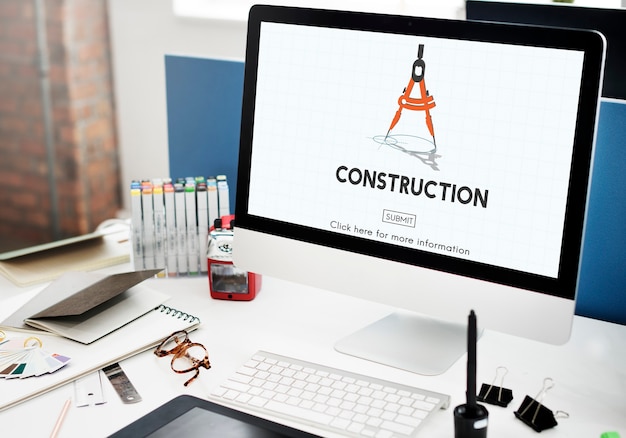 Free Photo construction architecture hardhat helmet site concept