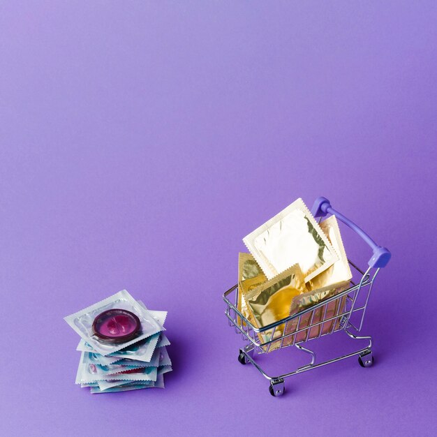 Contraception method composition with tiny shopping cart