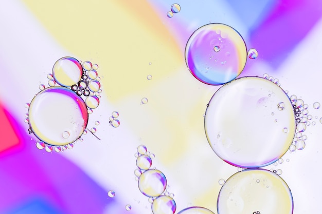 Free Photo contrast bubbles on colourful surface