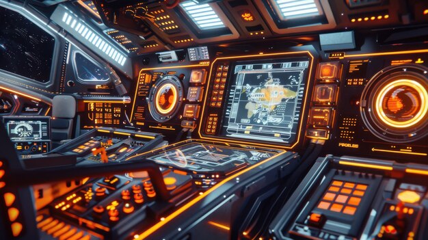 Control table of a spacecraft from the inside