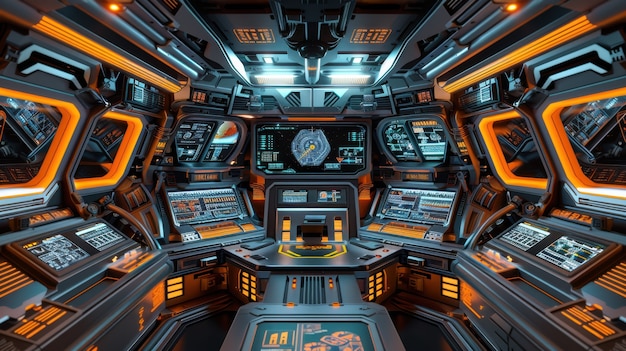 Free Photo control table of a spacecraft from the inside