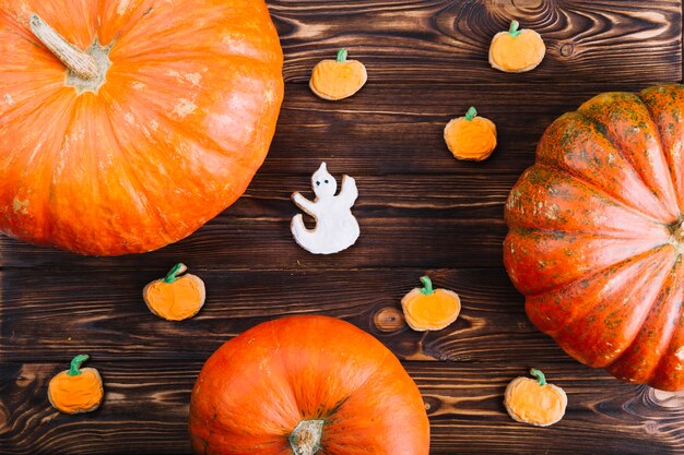 Cookies for Halloween with pumpkins