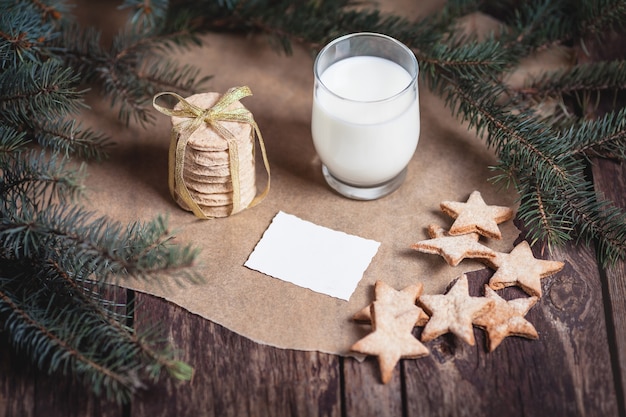 Cookies and milk for Santa Claus