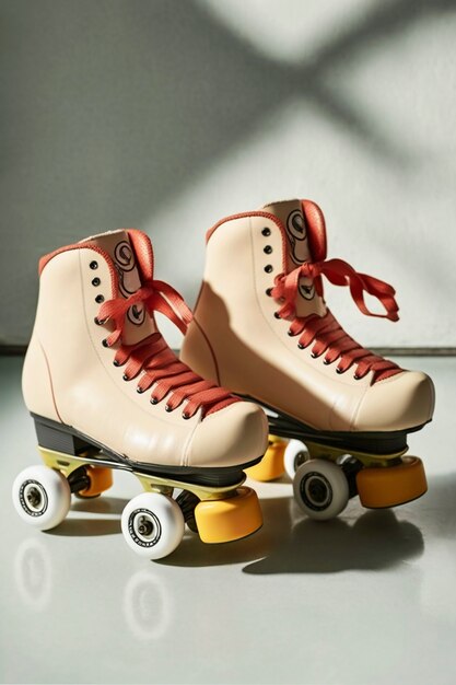 Cool roller skates pair still life