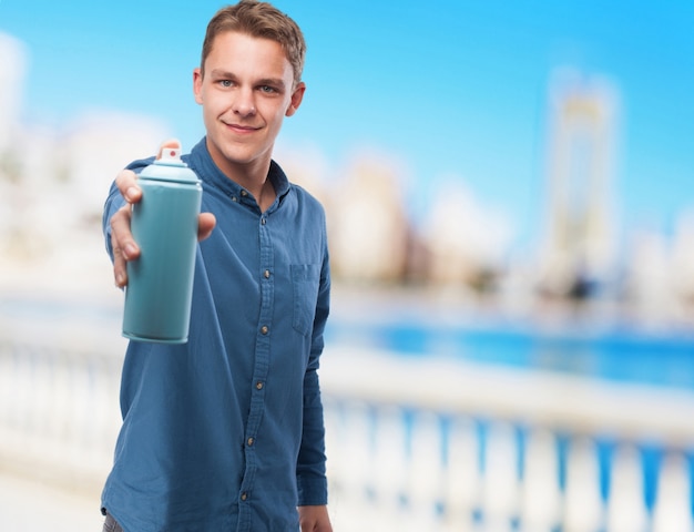 cool young-man with spray