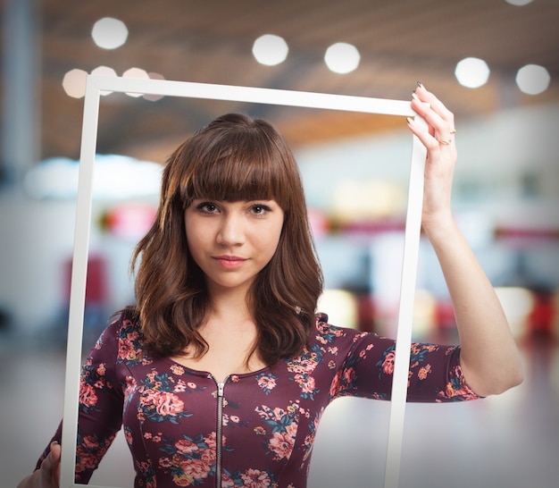 cool young-woman black-frame