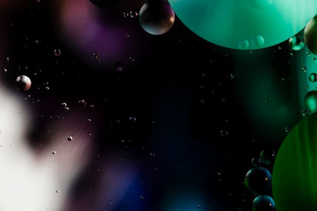 Free Photo copy space black background with colourful bubbles