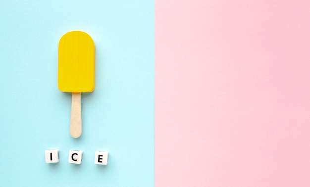 Free Photo copy-space ice cream on stick