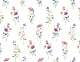 Free photo coquette watercolor pattern