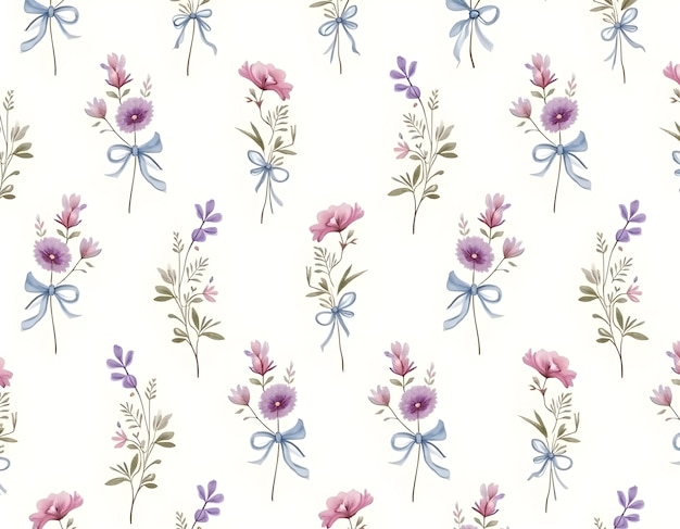 Coquette watercolor pattern