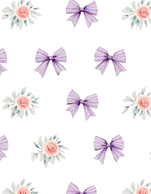 Coquette watercolor pattern