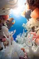 Free photo coral bleaching threat sealife