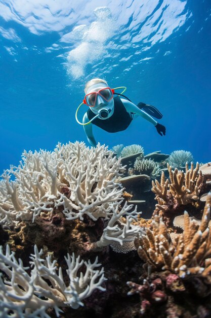 Coral bleaching threat sealife