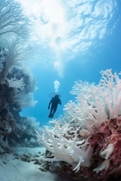 Coral bleaching threat sealife