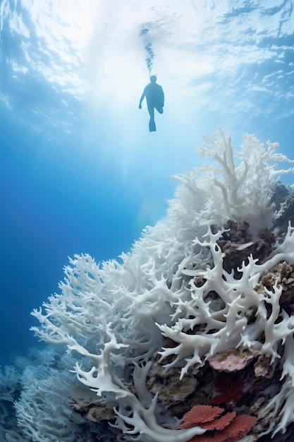 Coral bleaching threat sealife