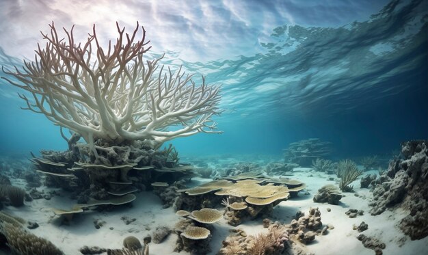 Coral bleaching threat sealife