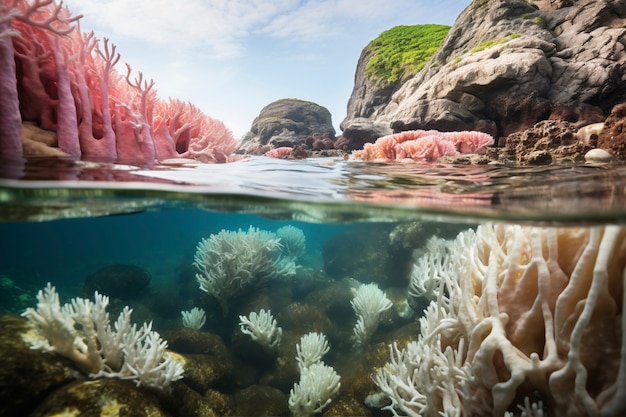 Free photo coral bleaching threat sealife